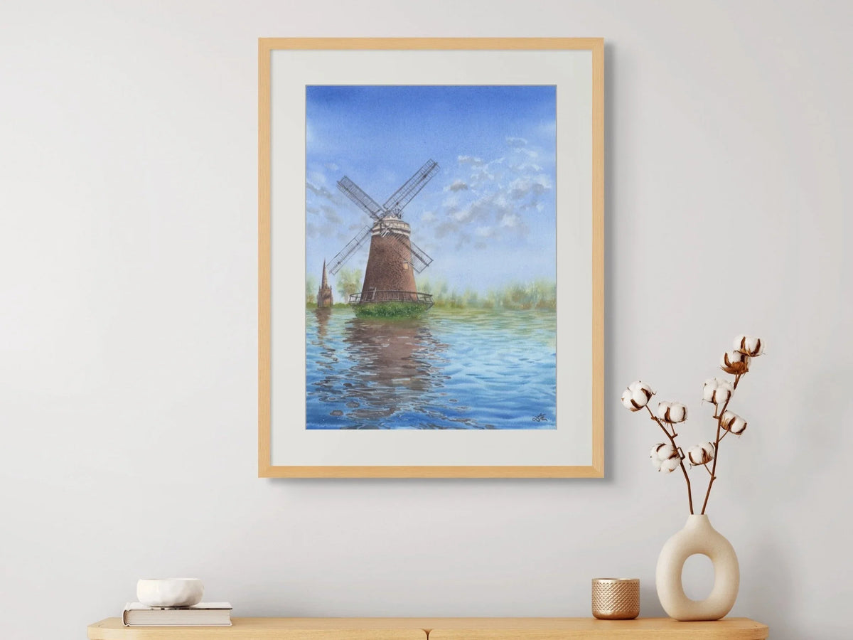 Windmill's Reflections - Art Print
