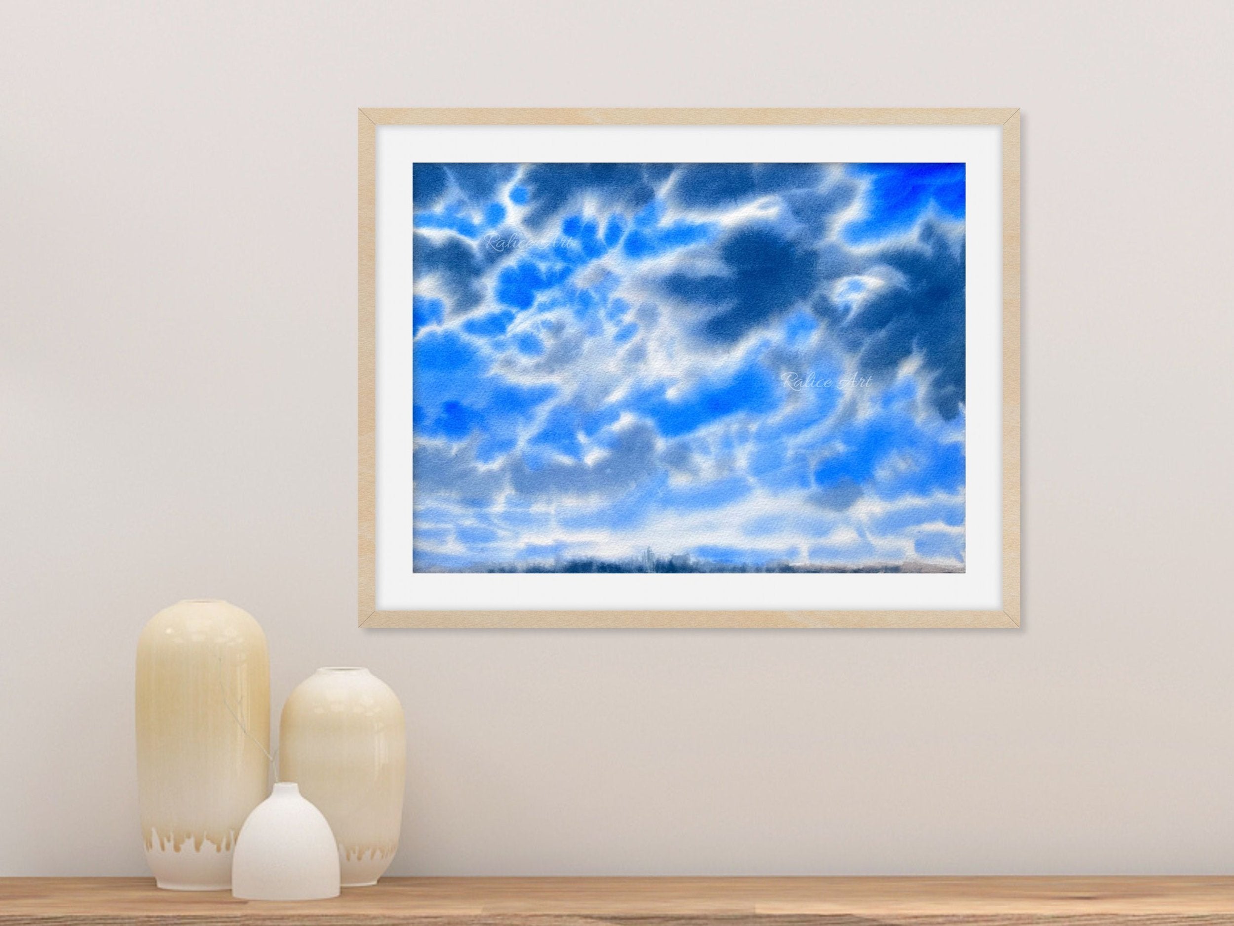 Just Before the Storm - Original Watercolor Cloud Painting