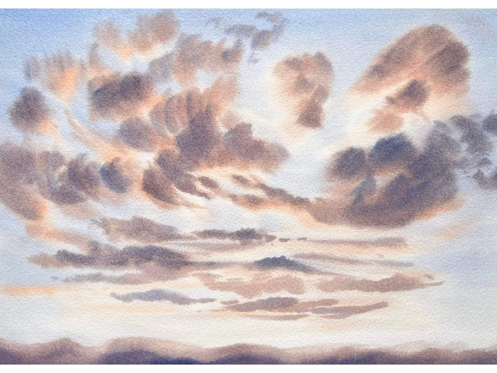 Peachy Dreams - Original Watercolor Painting