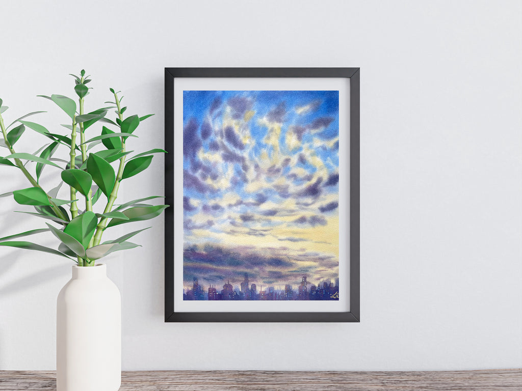 Cotton Clouds - Original Watercolor Painting