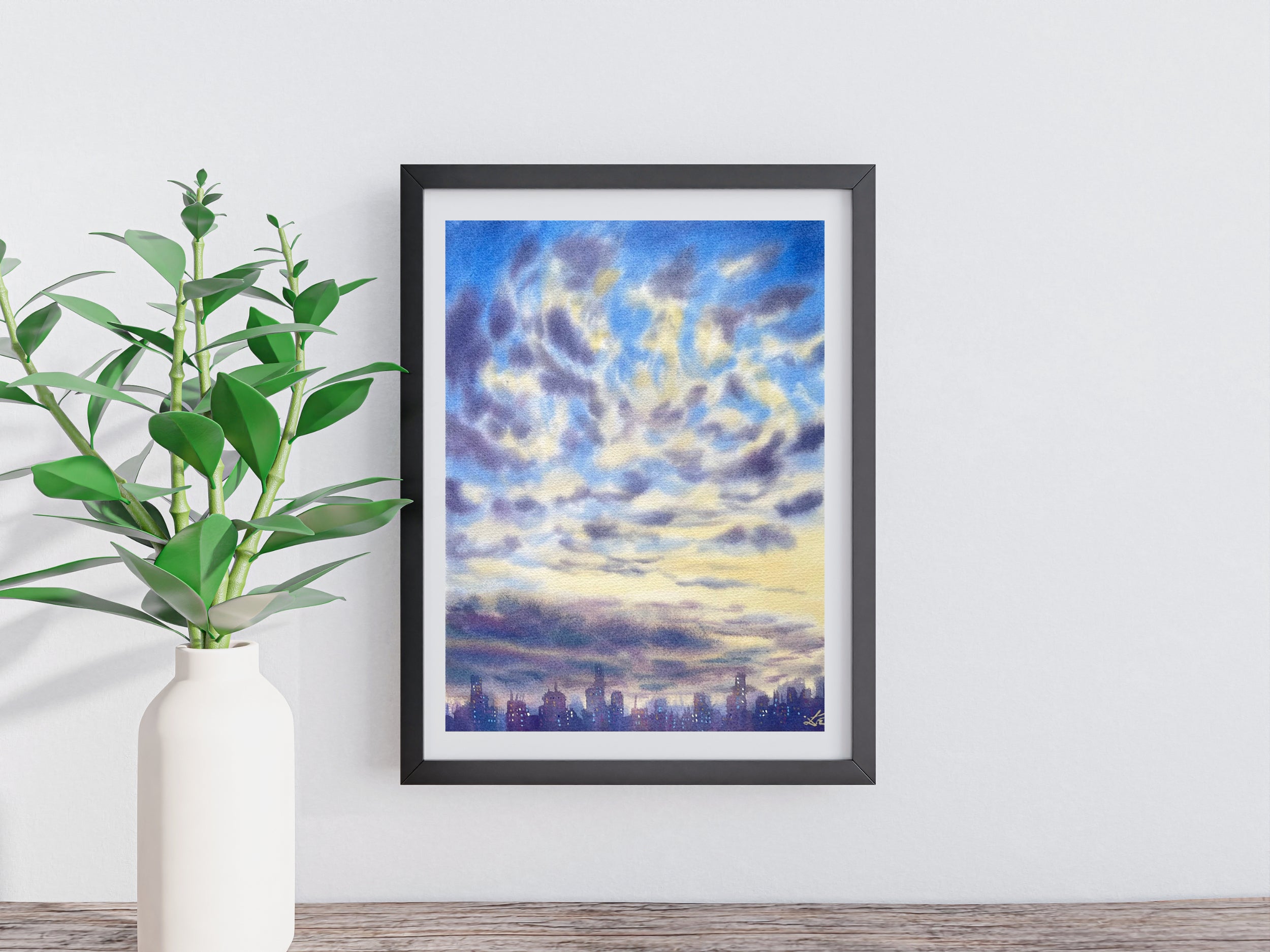 Cotton Clouds - Original Watercolor Painting