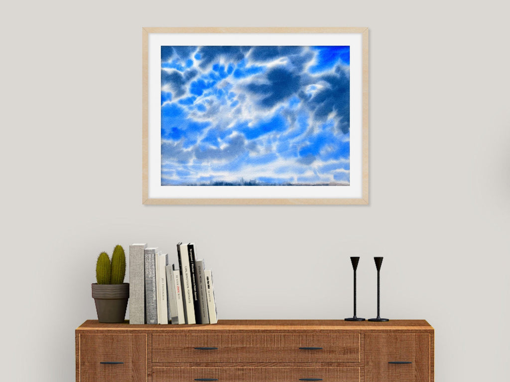 Just Before the Storm - Original Watercolor Cloud Painting