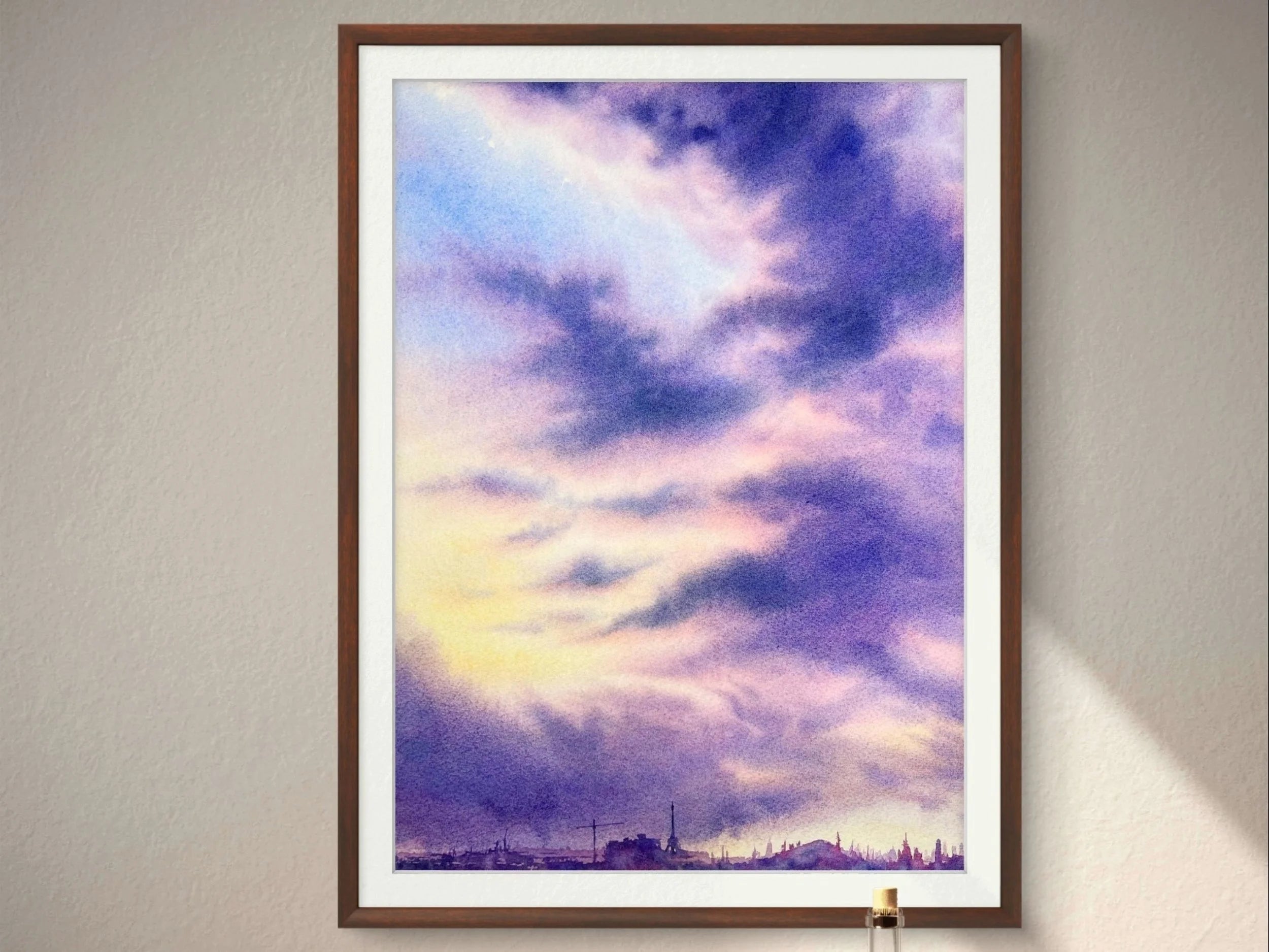 Purple Clouds - Original Watercolor Painting