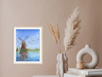 Windmill's Reflections - Original Watercolor Painting