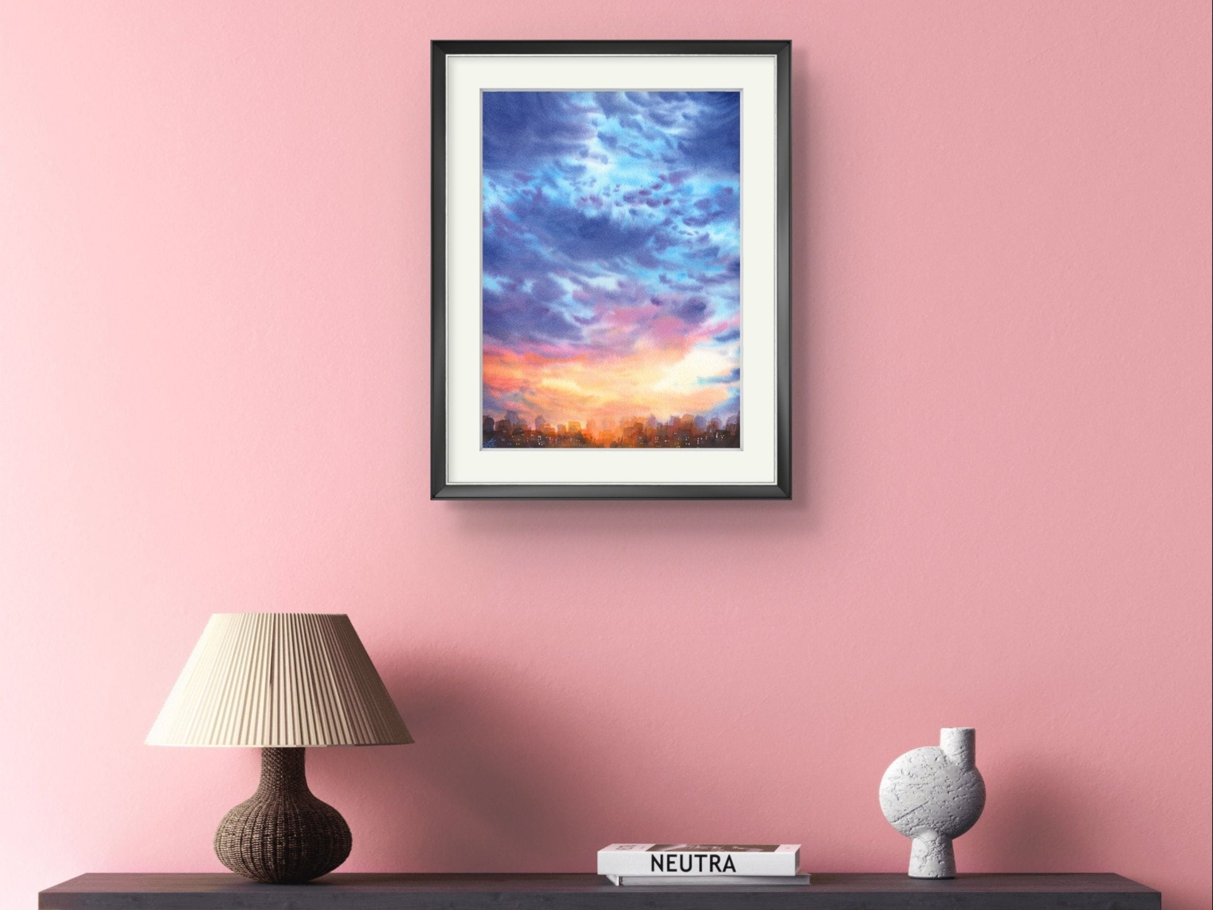 Blue Clouds - Original Watercolor Painting