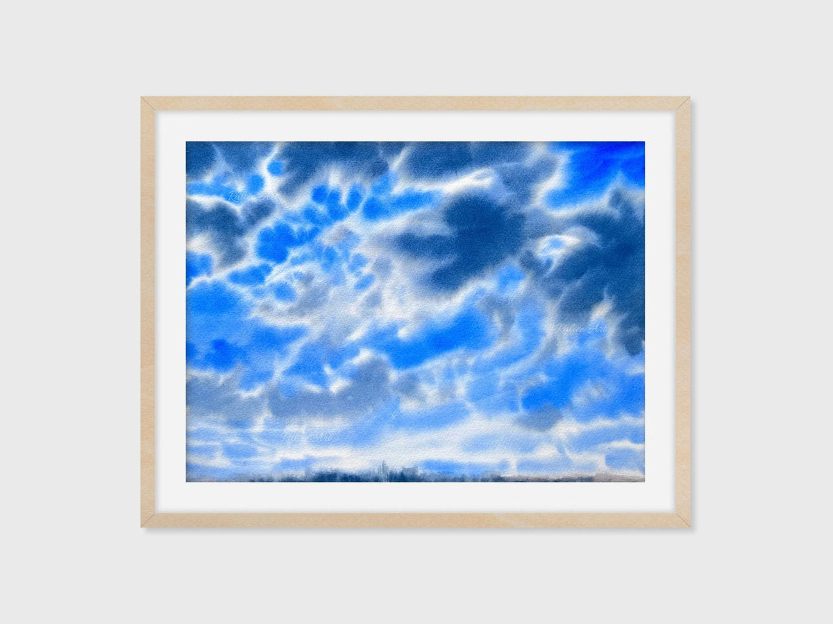 Just Before the Storm - Original Watercolor Cloud Painting