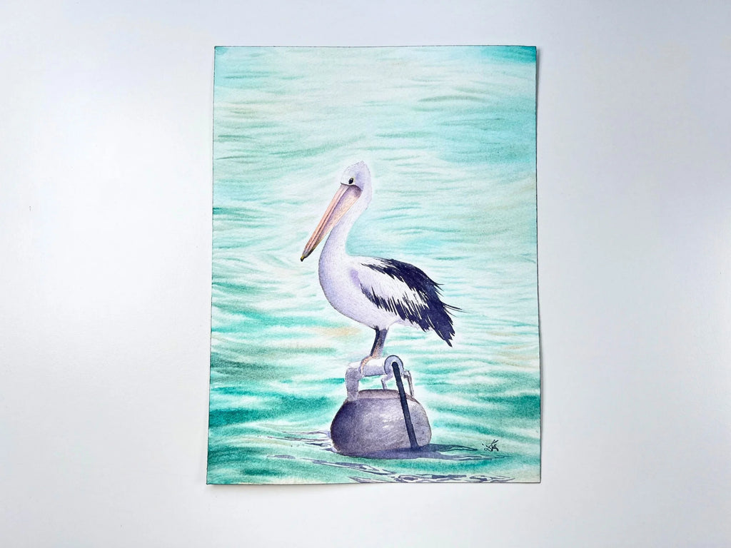 Australian Pelican  - Original Watercolor Painting