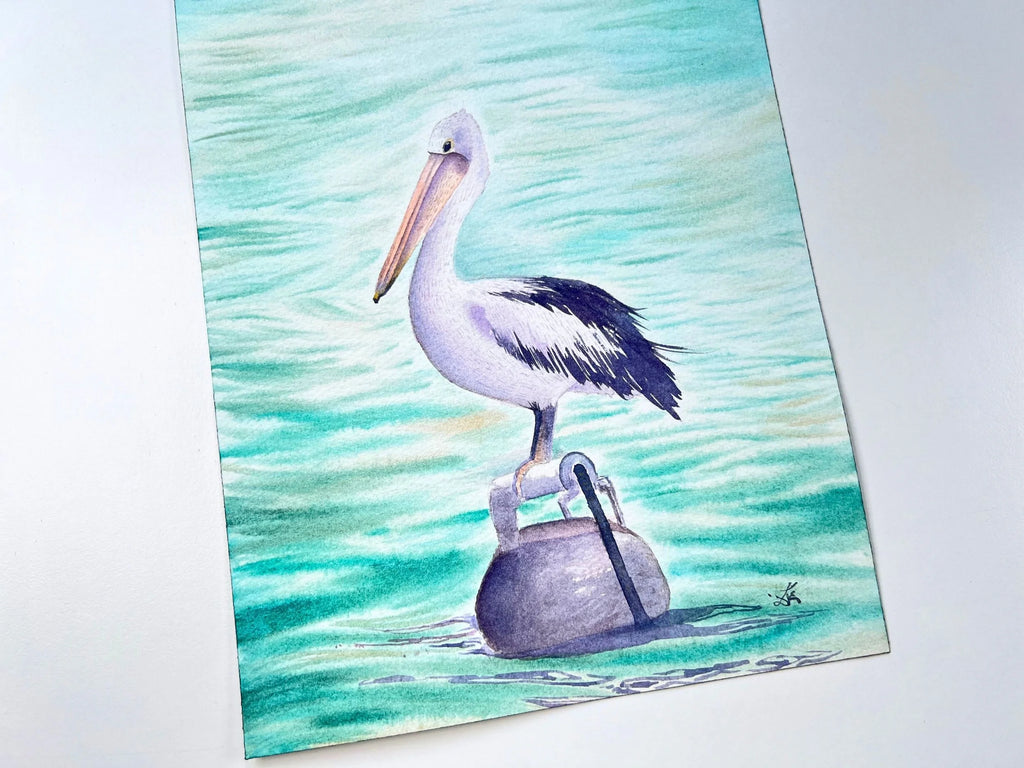 Australian Pelican  - Original Watercolor Painting