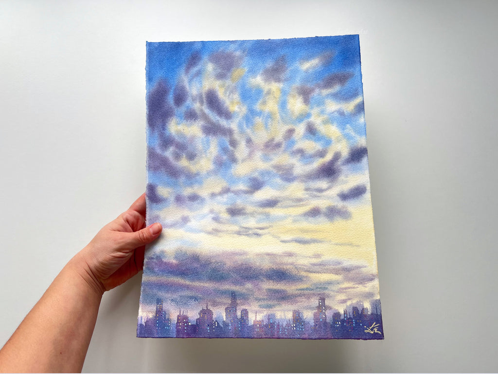 Cotton Clouds - Original Watercolor Painting