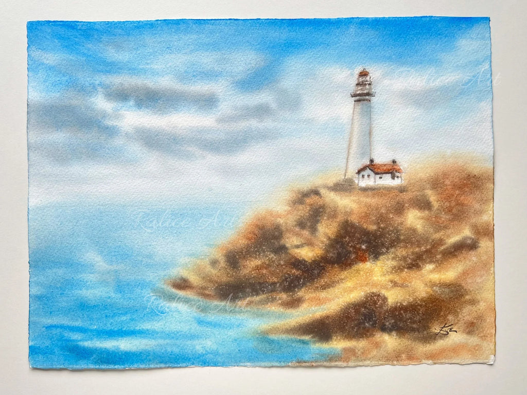 Lighthouse - Original Watercolor Painting