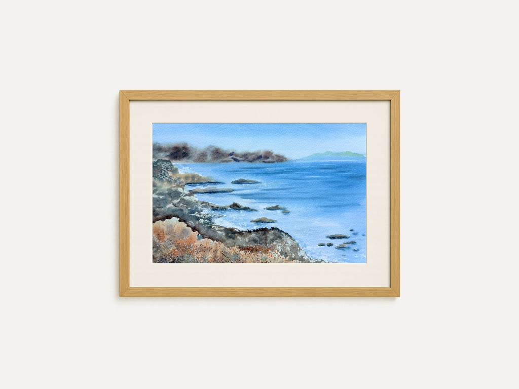 Rocky Shore - Original Watercolor Painting