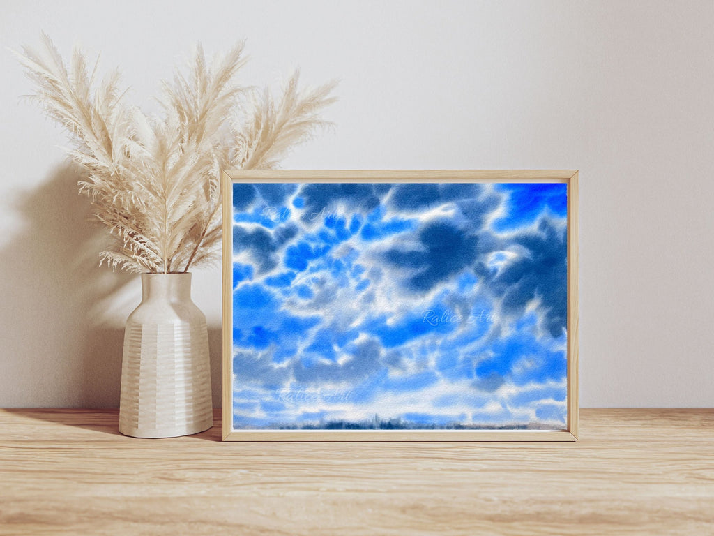 Just Before the Storm - Original Watercolor Cloud Painting