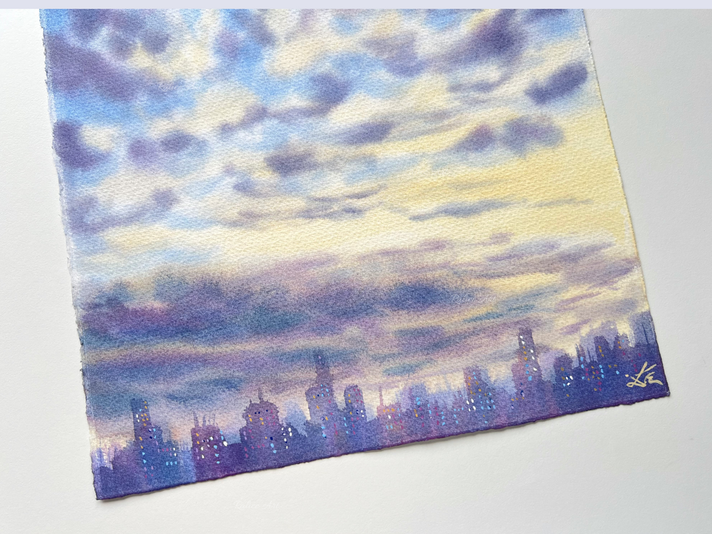 Cotton Clouds - Original Watercolor Painting