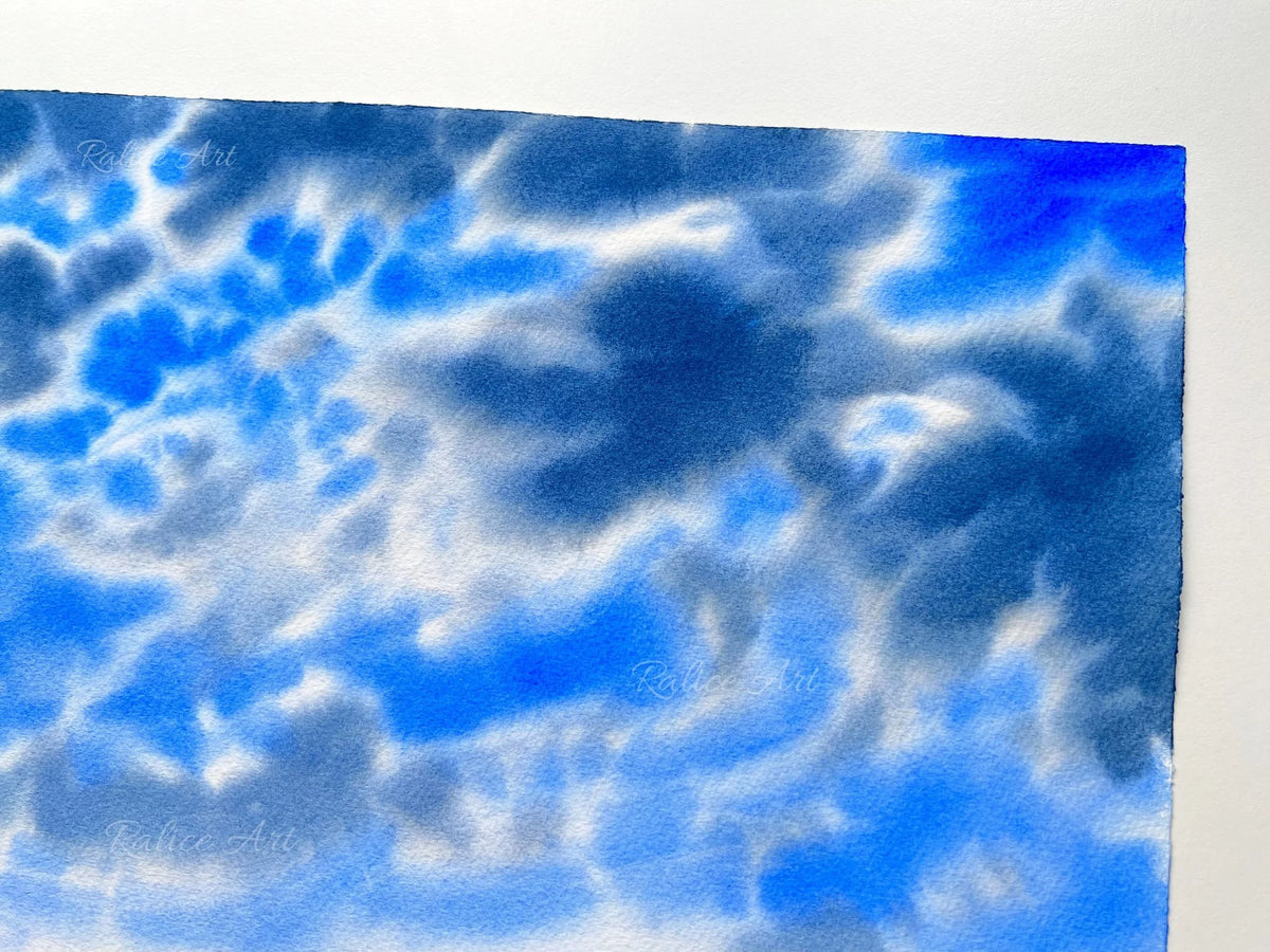 Just Before the Storm - Original Watercolor Cloud Painting