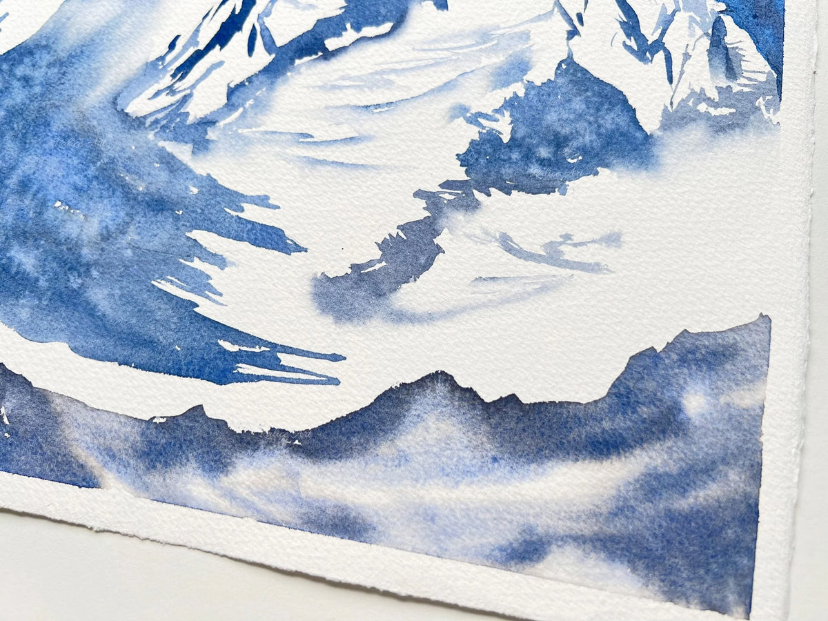 Beyond Dreams - Original Watercolor Mountain Painting