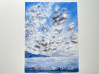 Fluffy Cirrocumulus Clouds - Original Watercolor Painting