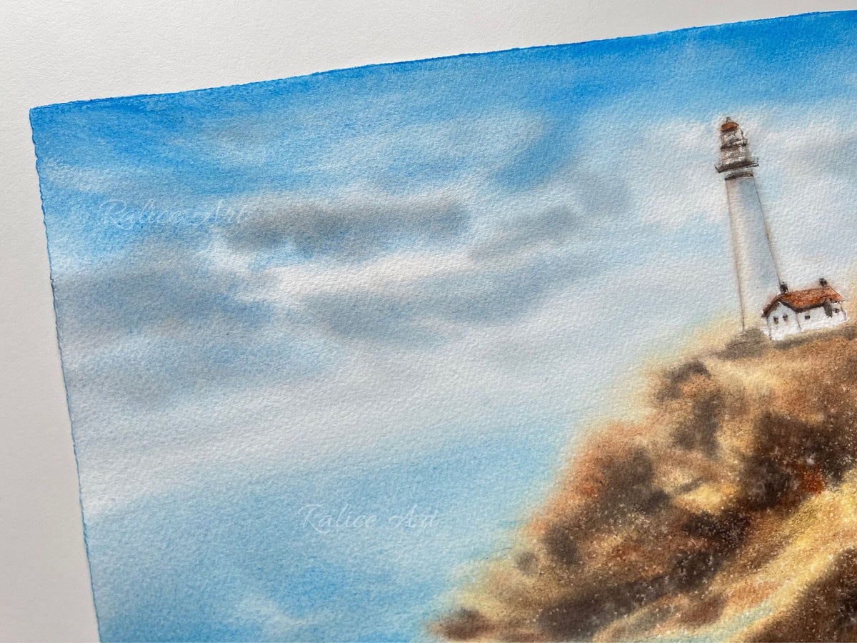 Lighthouse - Original Watercolor Painting