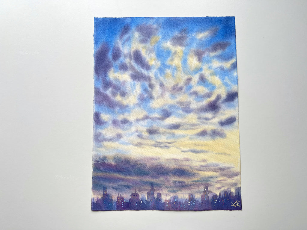 Cotton Clouds - Original Watercolor Painting