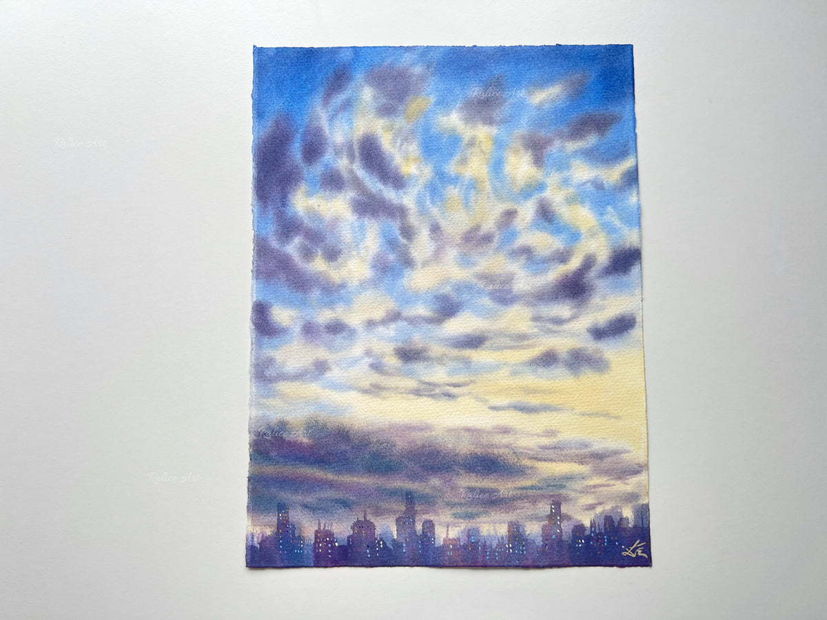 Cotton Clouds - Original Watercolor Painting