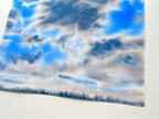 Warm Clouds - Original Watercolor Cloud Painting