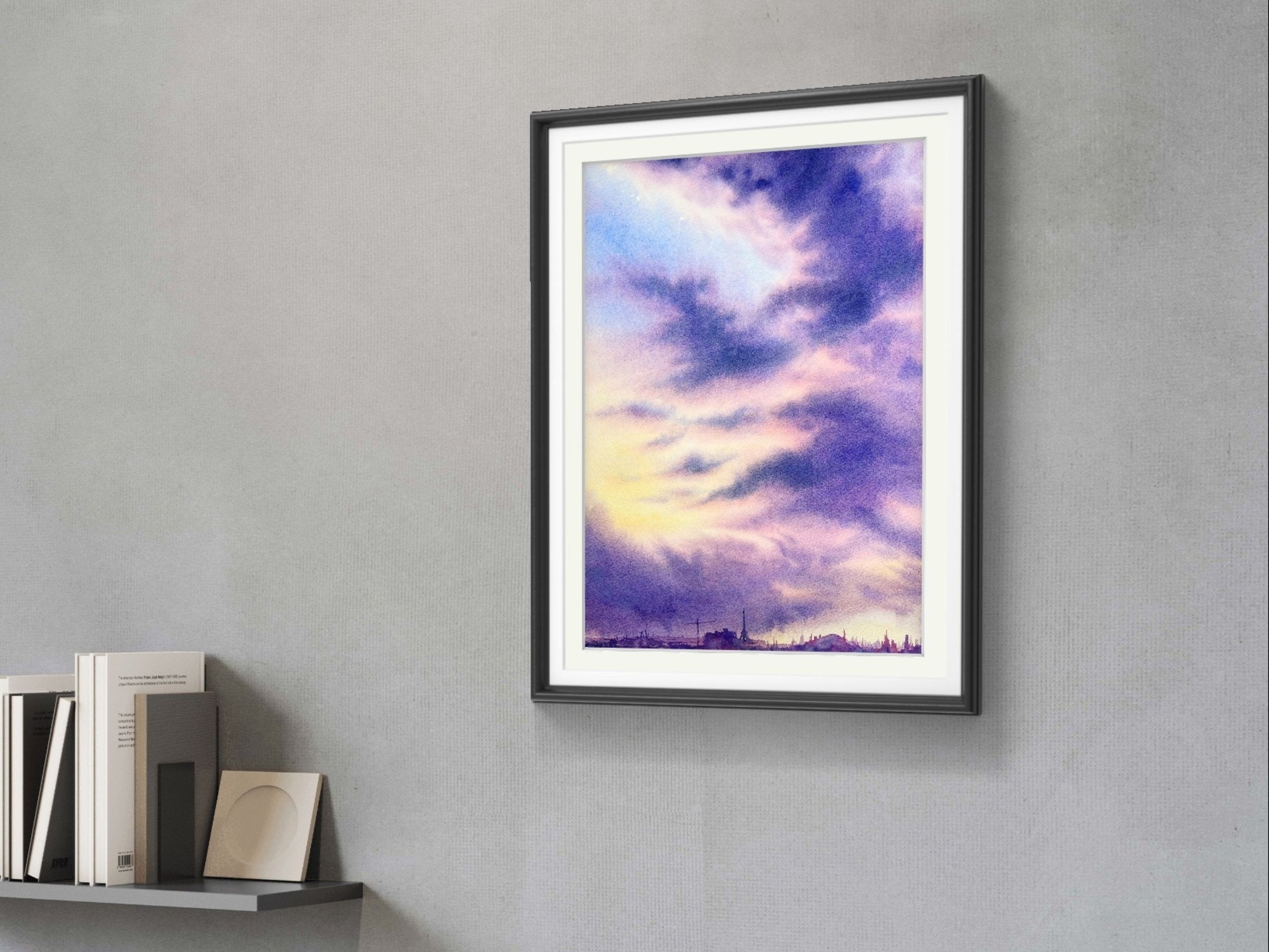 Purple Clouds - Original Watercolor Painting