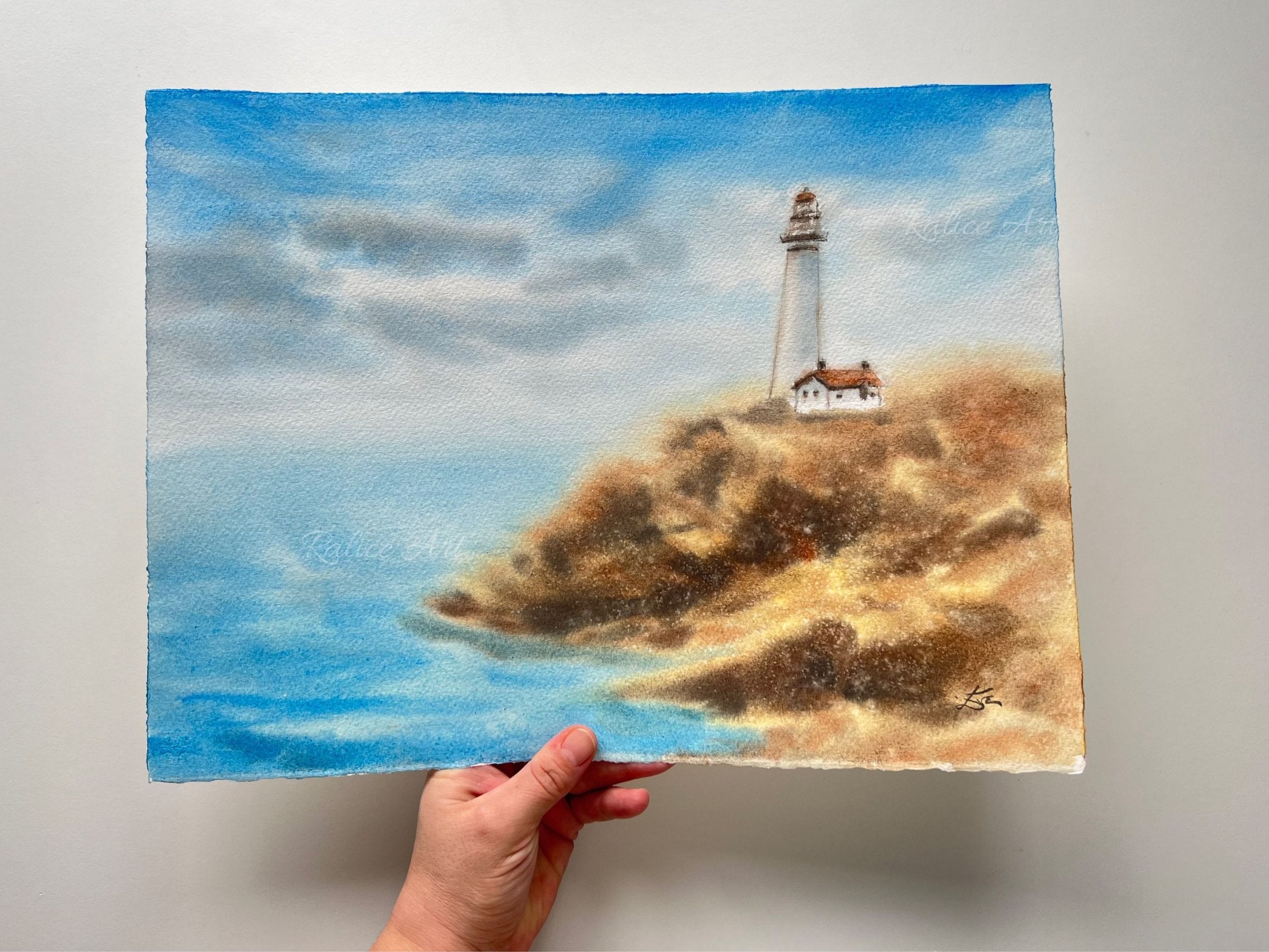 Lighthouse - Original Watercolor Painting