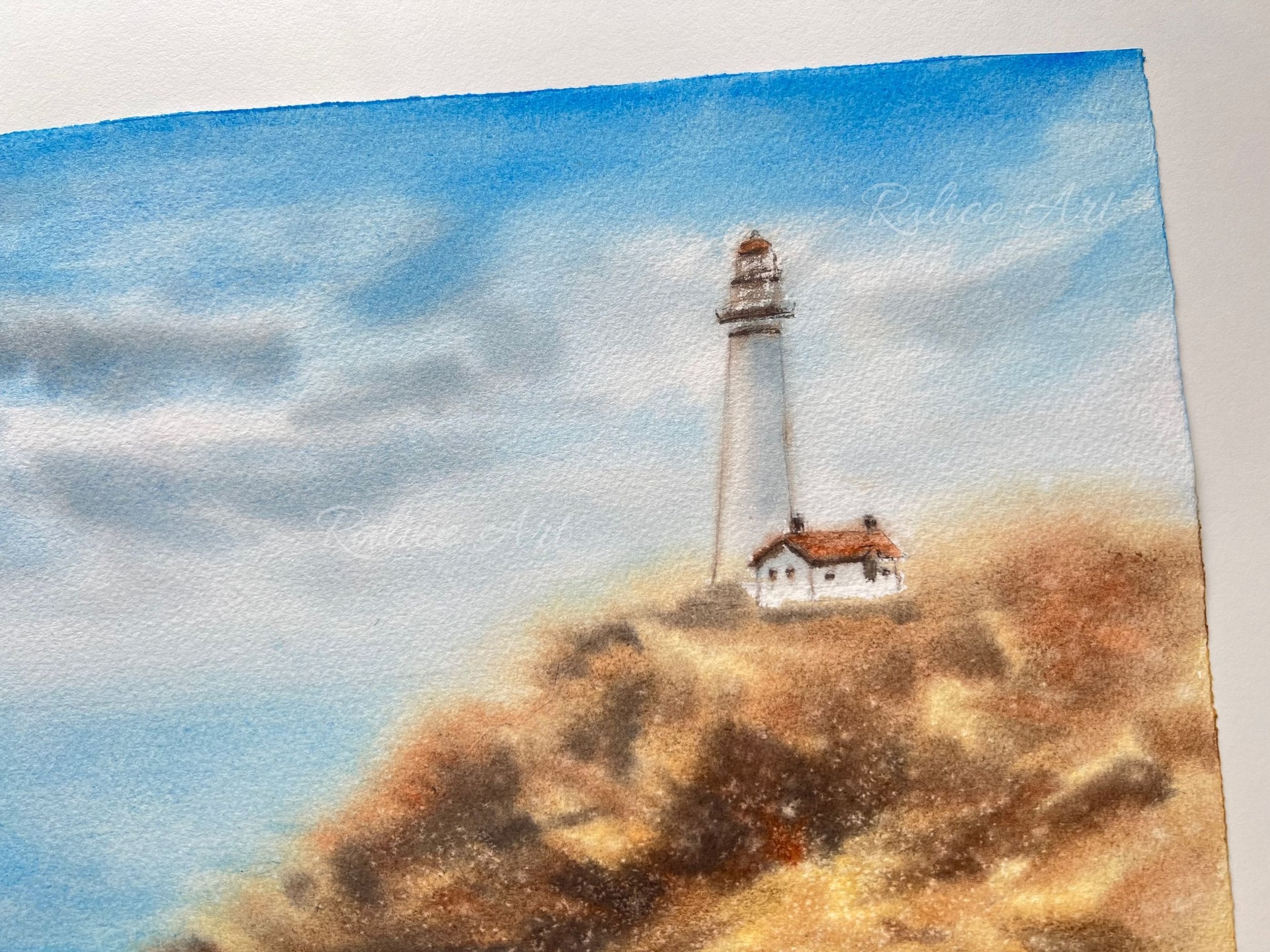Lighthouse - Original Watercolor Painting