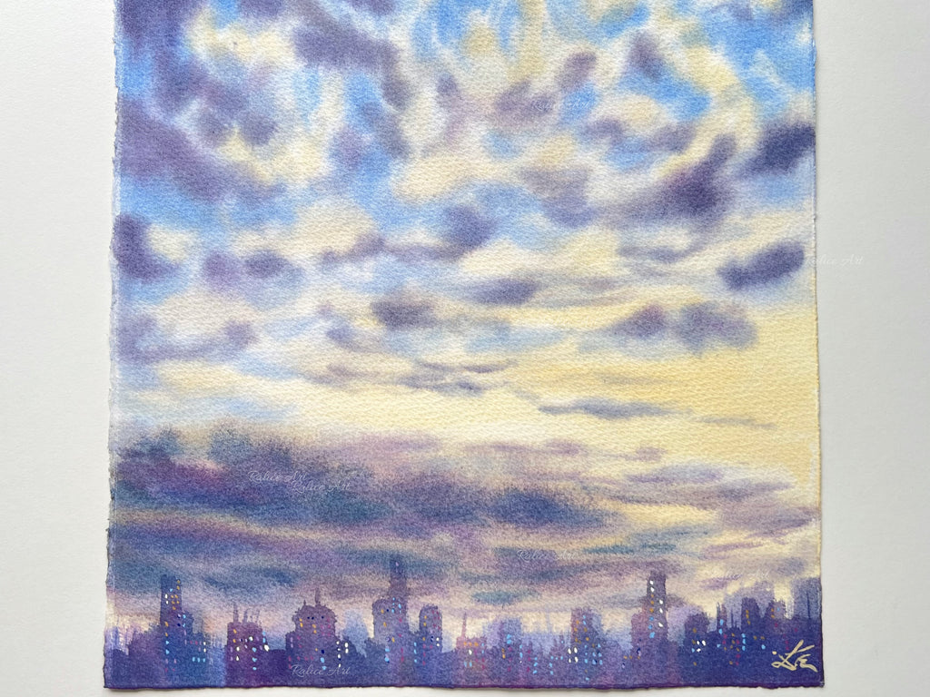 Cotton Clouds - Original Watercolor Painting