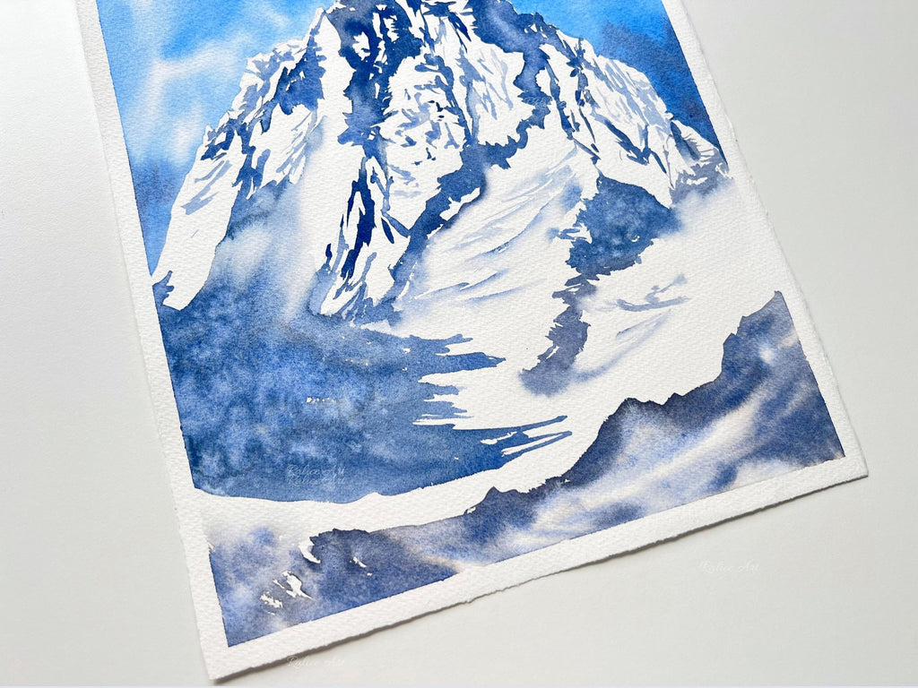 Beyond Dreams - Original Watercolor Mountain Painting