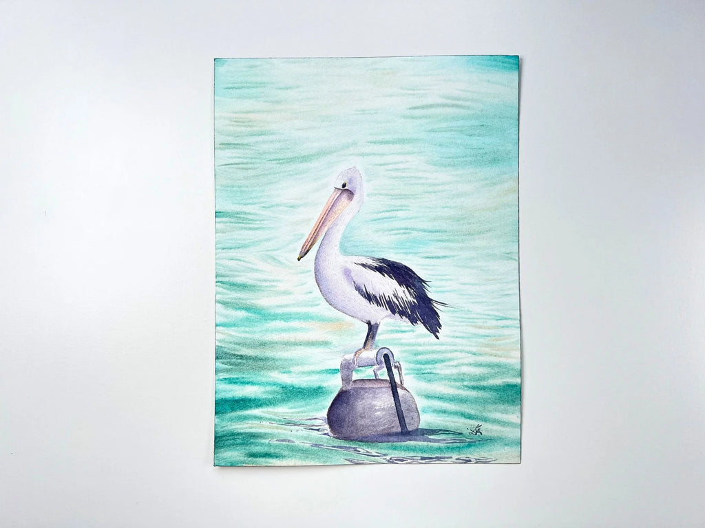 Australian Pelican  - Original Watercolor Painting