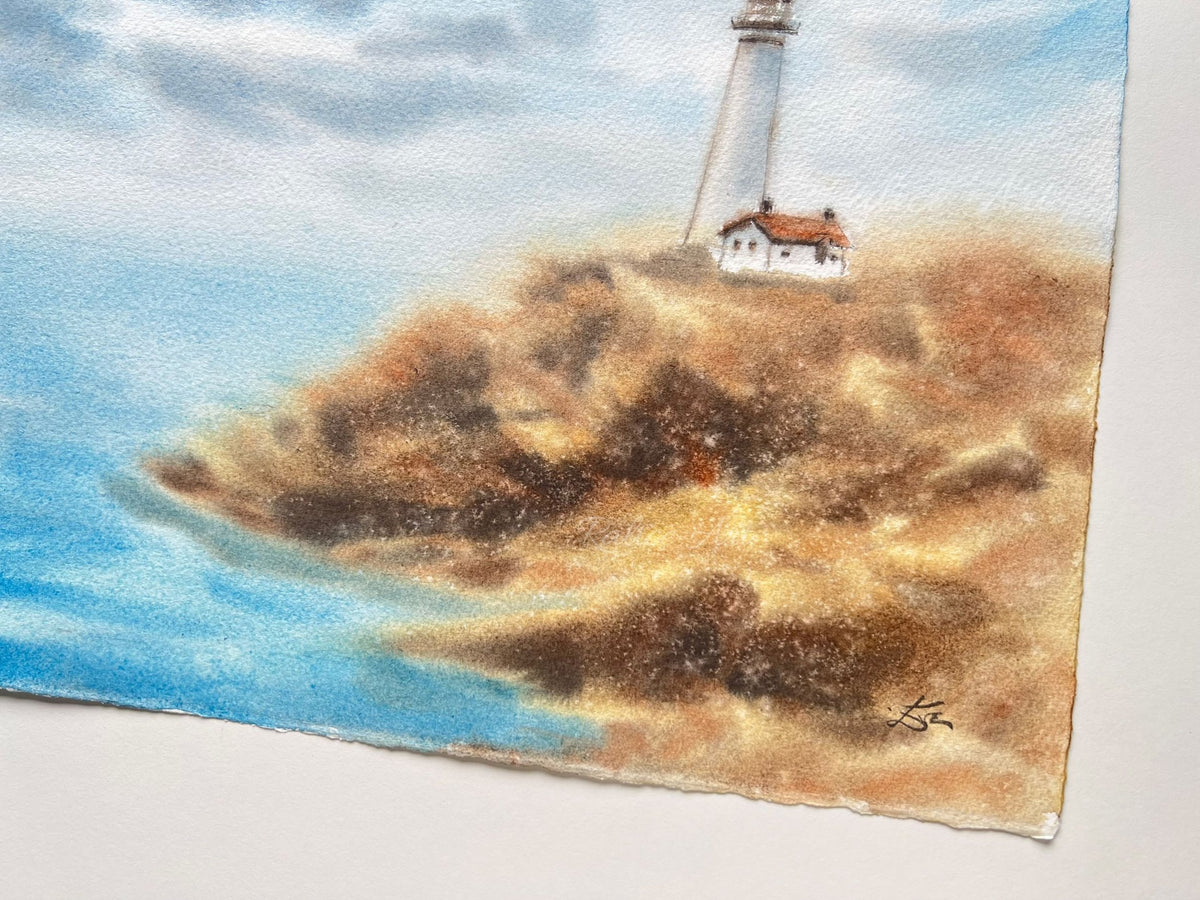 Lighthouse - Original Watercolor Painting