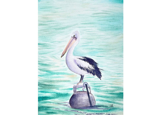 Australian Pelican  - Original Watercolor Painting