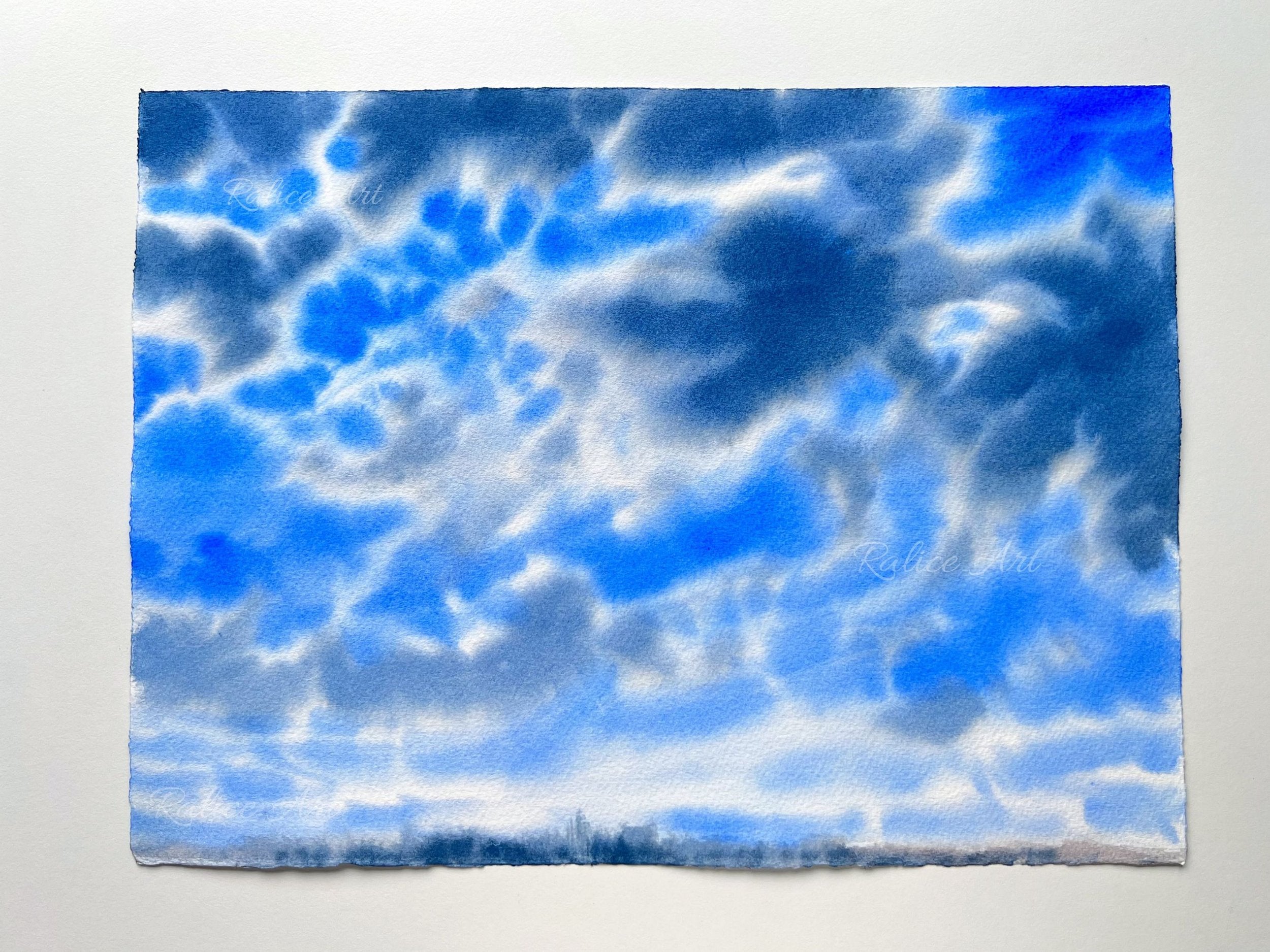 Just Before the Storm - Original Watercolor Cloud Painting