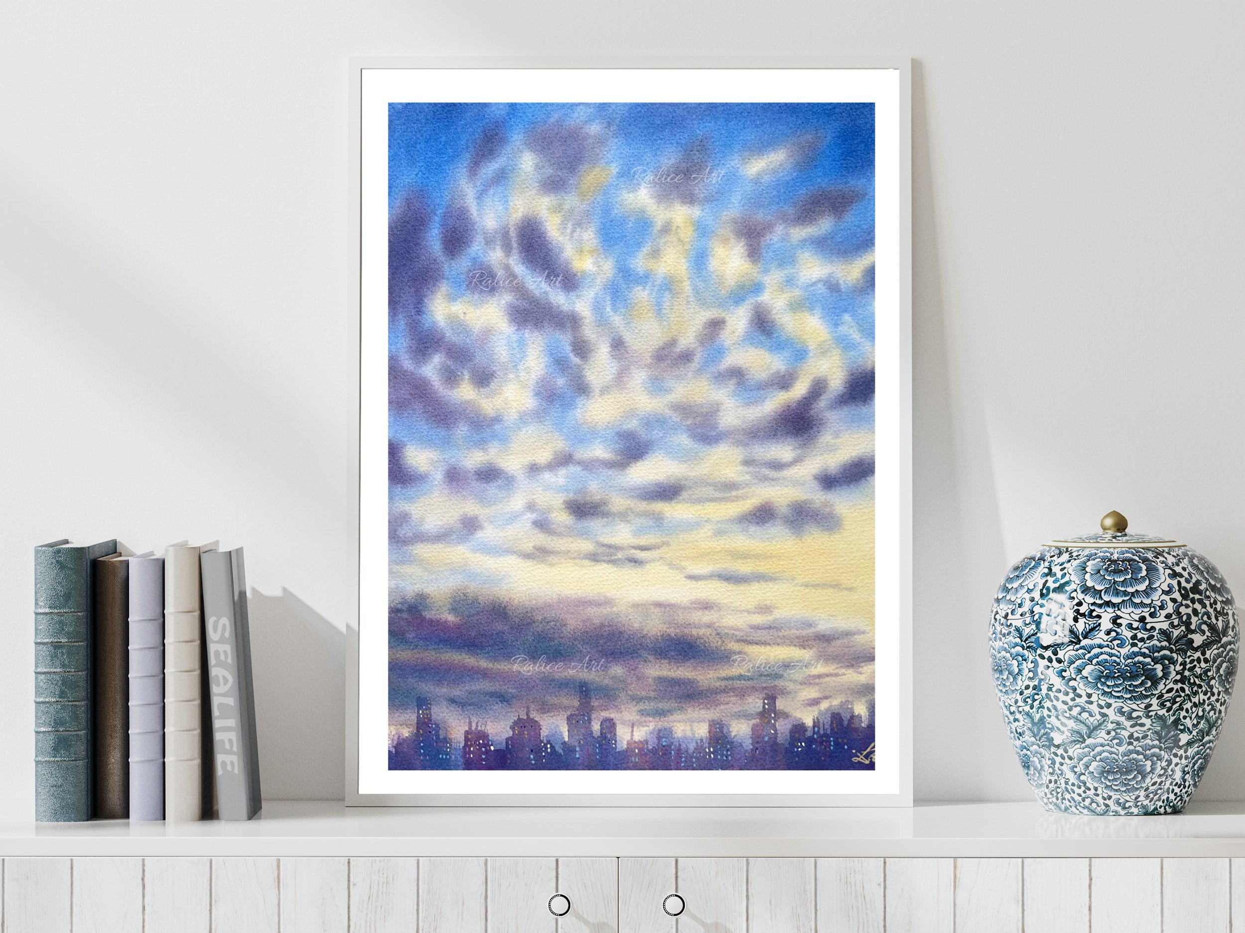 Cotton Clouds - Original Watercolor Painting