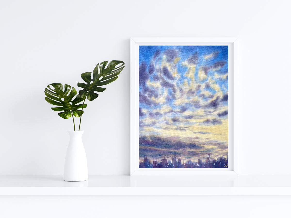 Cotton Clouds - Original Watercolor Painting