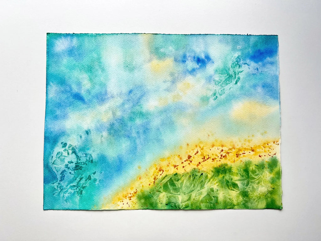 Abstract Seascape - Original Watercolor Painting
