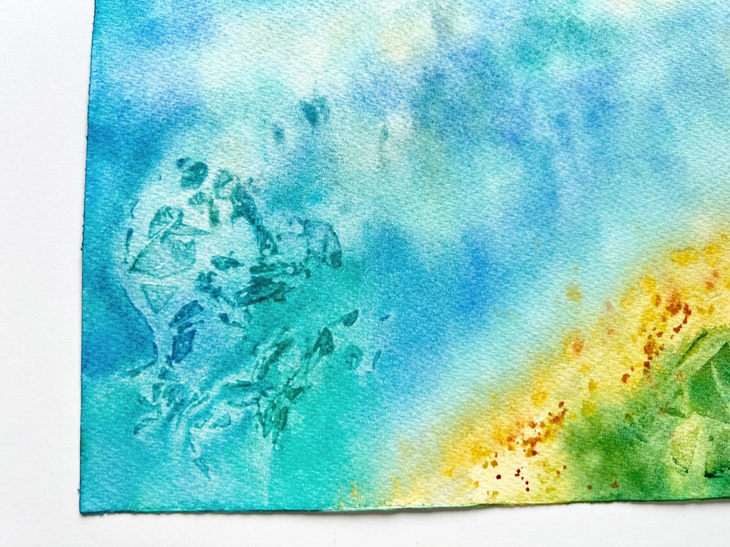 Abstract Seascape - Original Watercolor Painting