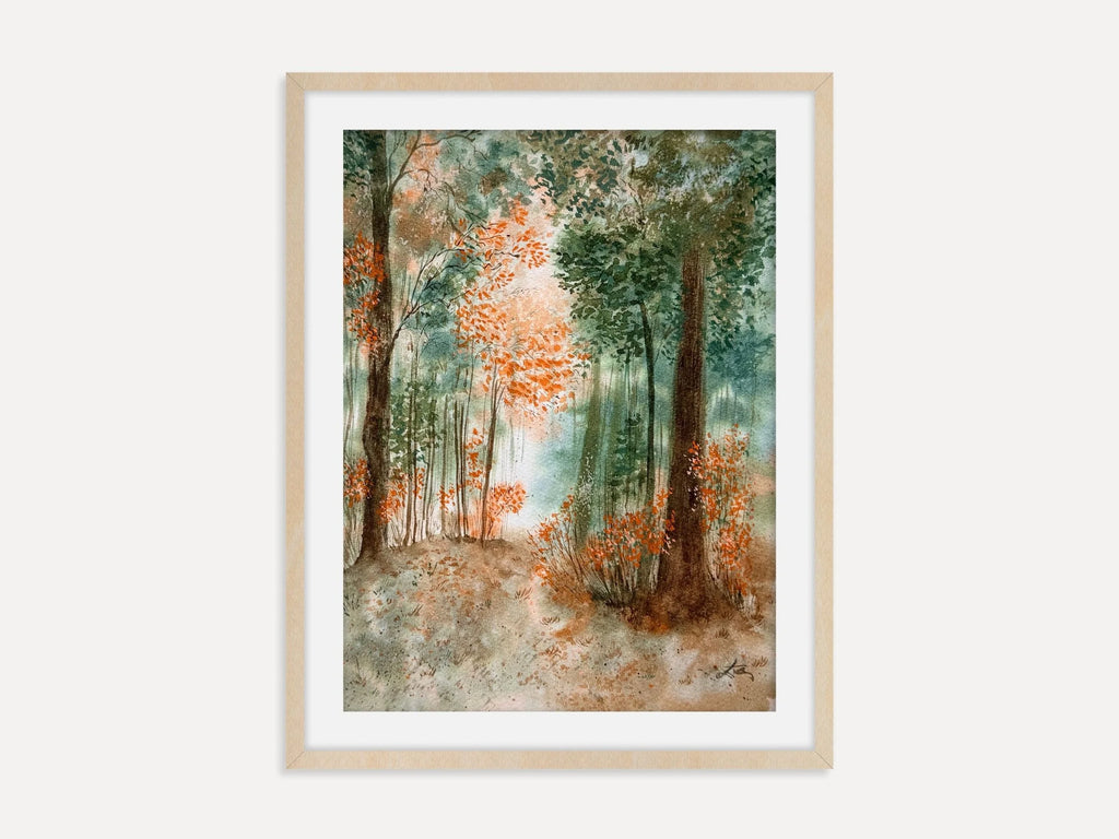 Autumn Forest Vibes - Original Watercolor Painting