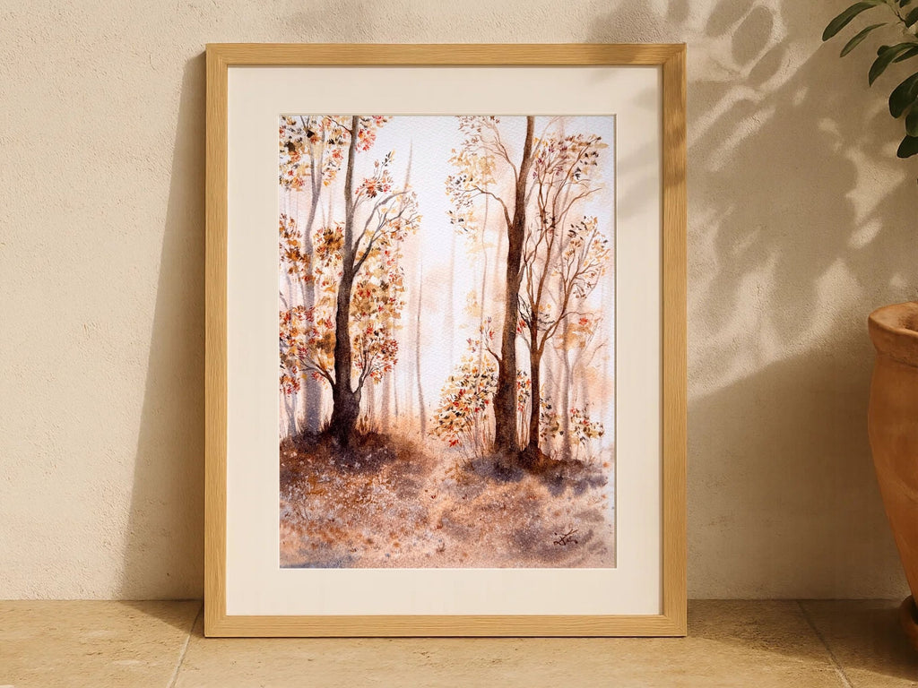 An Autumn Trail - Original Watercolor Painting