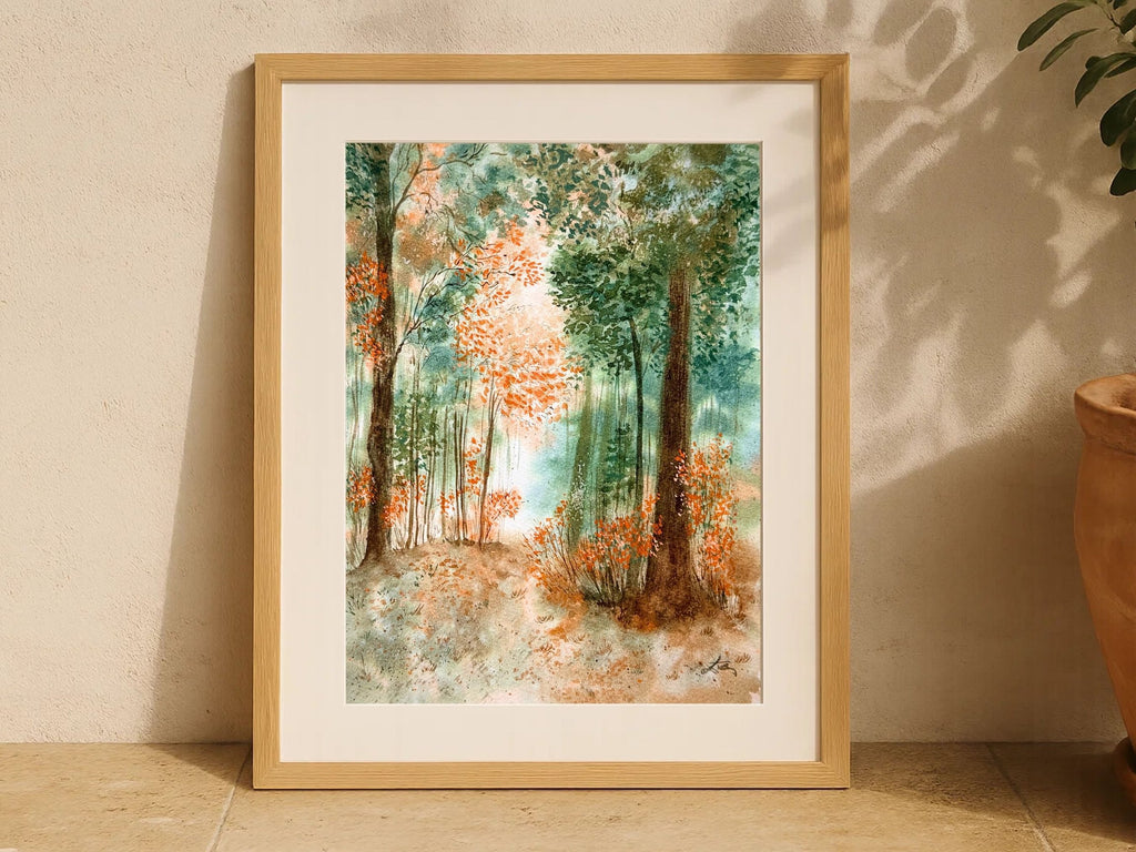 Autumn Forest Vibes - Original Watercolor Painting