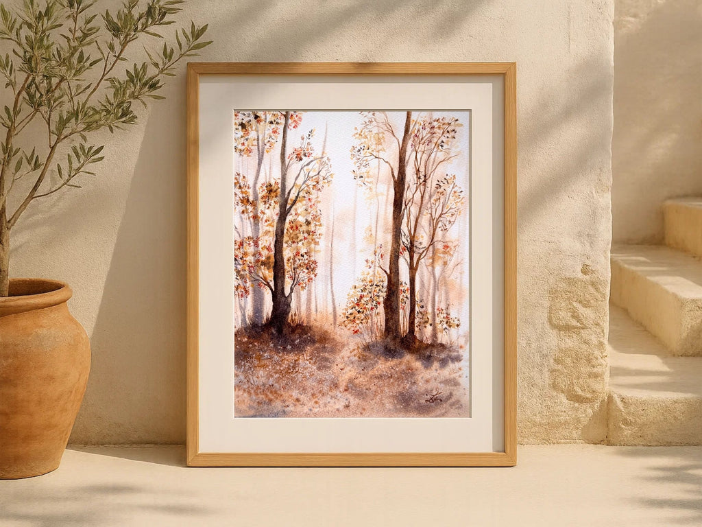An Autumn Trail - Original Watercolor Painting