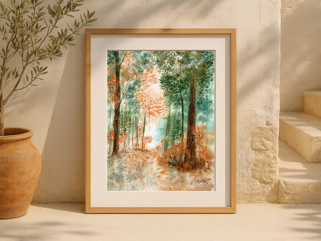 Autumn Forest Vibes - Original Watercolor Painting