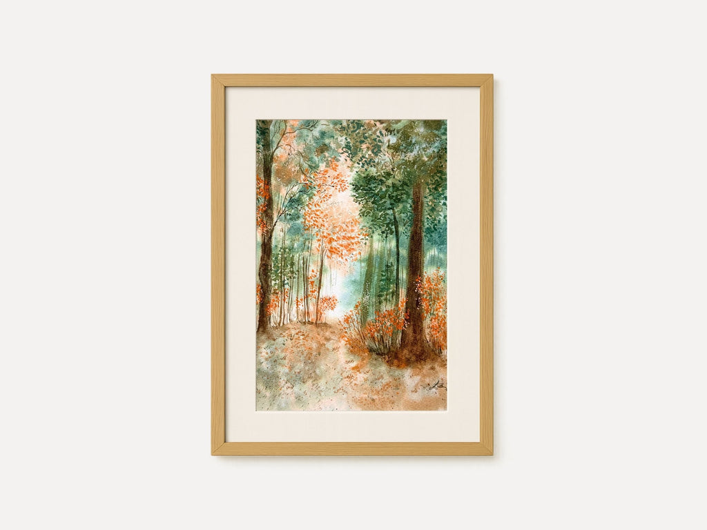 Autumn Forest Vibes - Original Watercolor Painting