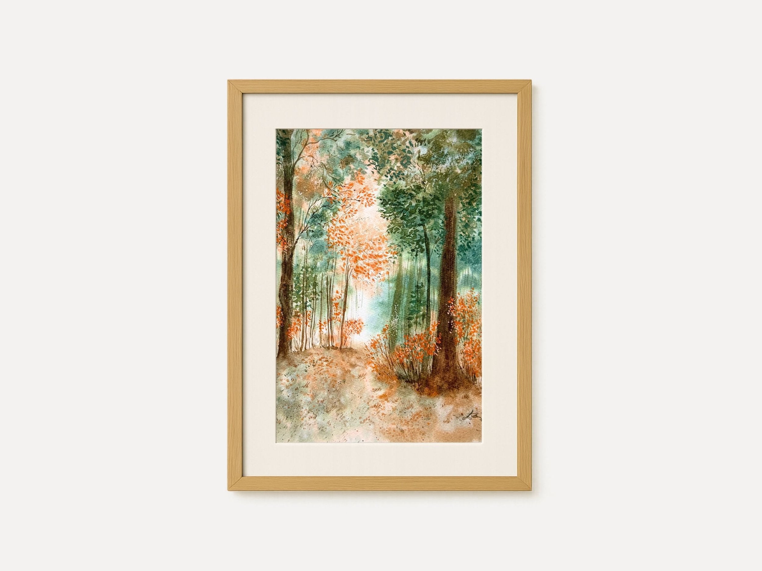 Autumn Forest Vibes - Original Watercolor Painting