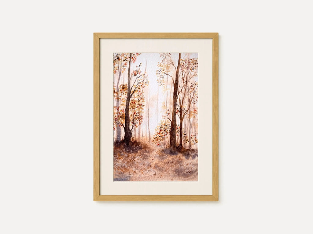 An Autumn Trail - Original Watercolor Painting