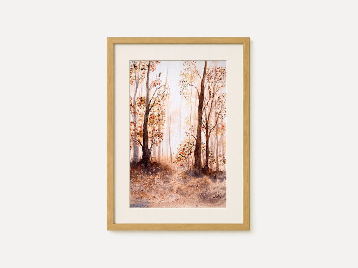 An Autumn Trail - Original Watercolor Painting