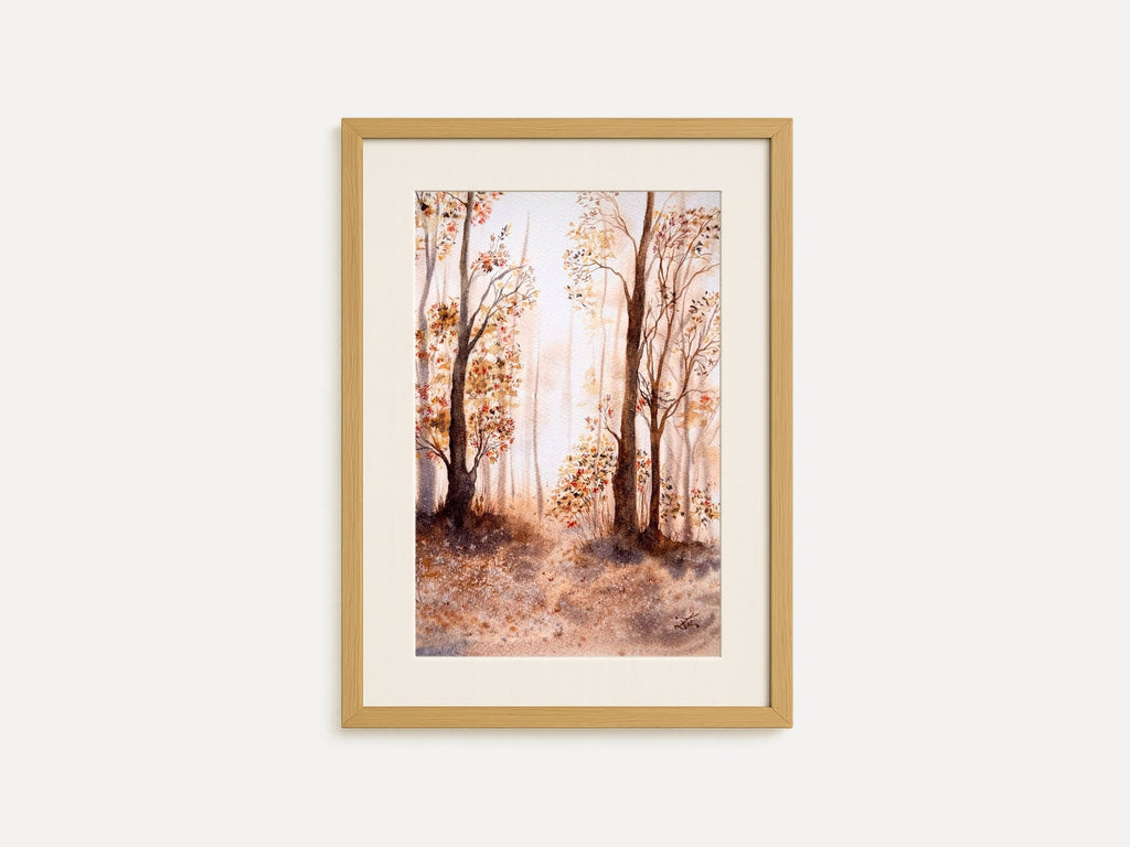 An Autumn Trail - Original Watercolor Painting