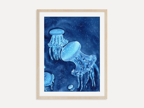 Blue Jellyfish - Art Print