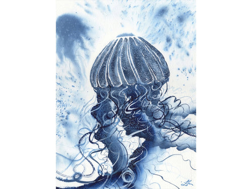 Blue Jellyfish - Art Print