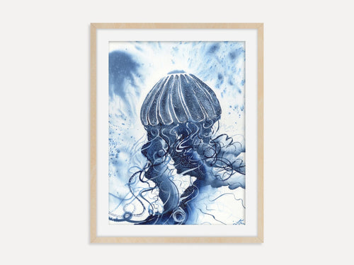 Blue Jellyfish - Art Print